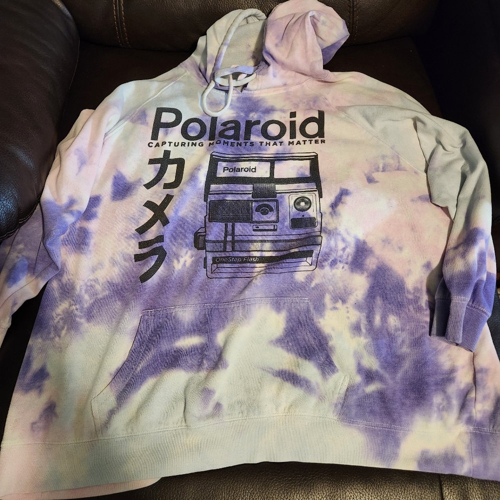 Pastel tye-dye Torrid Polaroid hoodie